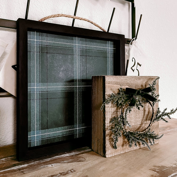 Plaid Sign Set | Wood