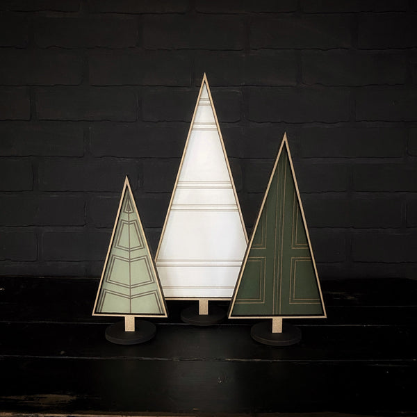 Antique Door Trees | Green | Wood