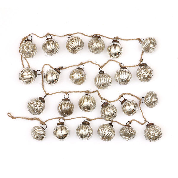 Embossed Mercury Ornament Garland
