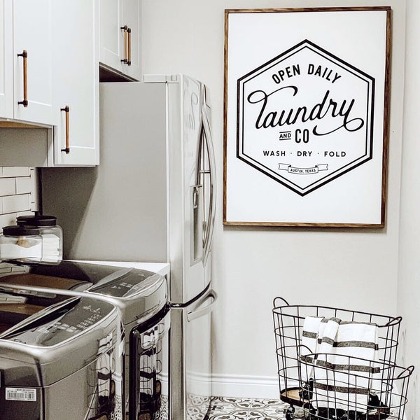 Laundry and Co. Sign | Wood