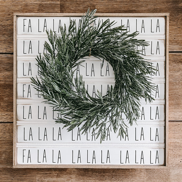 Fa La La + Wreath | Wood